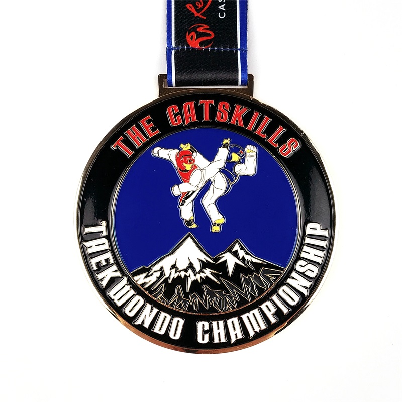 Medalie sportivă cu logo cu formă personalizată pentru angrosiți medalii de cursă de box kungfu