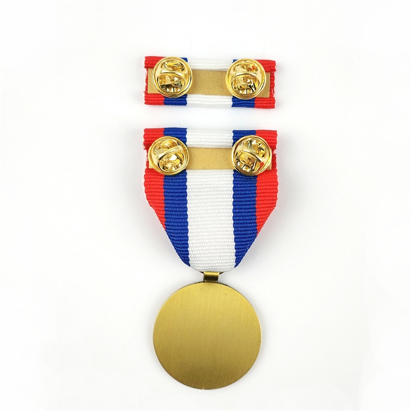 Medalii de onoare a campaniei de bronz cu bronz placat cu aur 3D cu o panglică scurtă