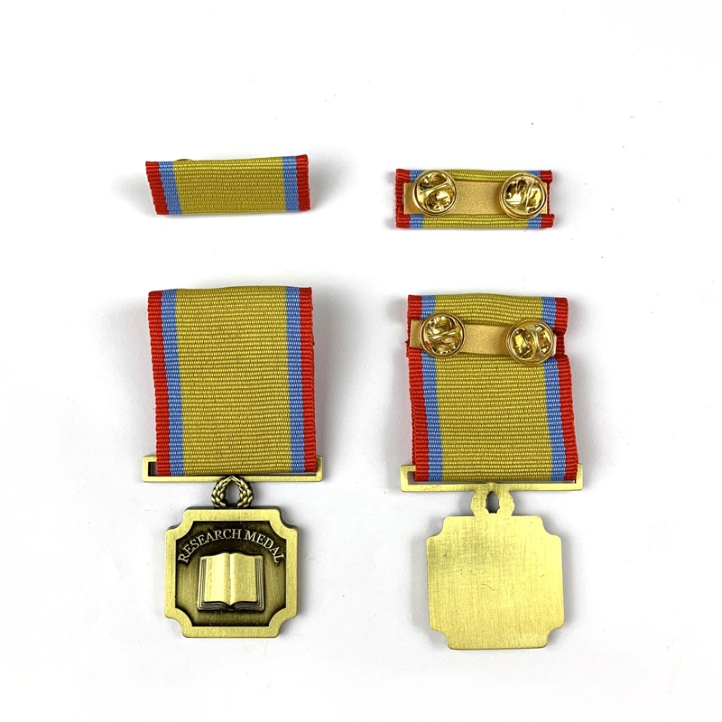 Medalii de onoare a campaniei de bronz cu bronz placat cu aur 3D cu o panglică scurtă