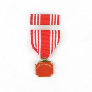 Medalion cu pini de smalț dur die died Metal Badge 3D Medaluri de activitate și premii medalii de onoare cu panglică scurtă