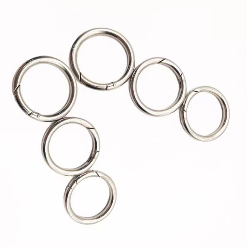Declanșare O-inel deschisă rotundă Carabinică inel de primăvară ROUND CHEIE ROUND Portofel Metal Metal Breiet