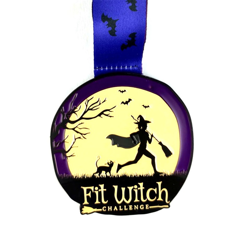 Medalii 3D metalice personalizate pentru evenimente sportive cu pandantiv cu panandură luminoasă medalii sportive de halloween strălucire în medalia întunecată