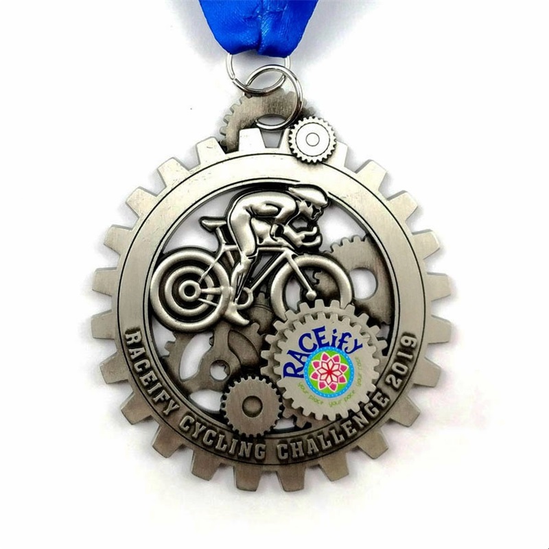 Gag New Custom Metal 3D Cycle Seria de cursă Medalii pentru biciclete