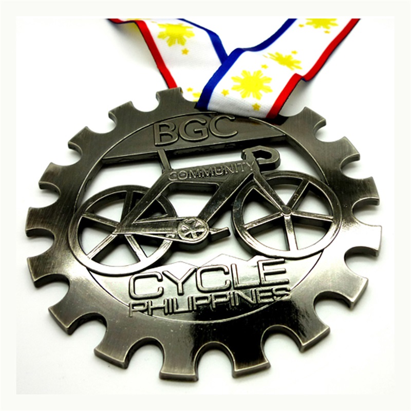 Gag New Custom Metal 3D Cycle Seria de cursă Medalii pentru biciclete