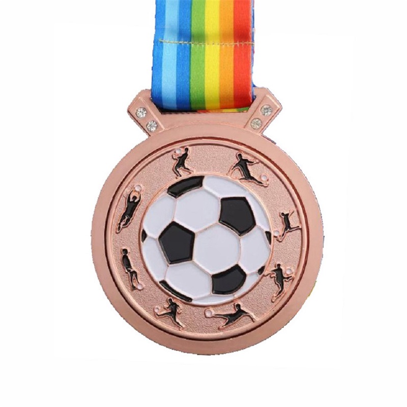 GAG Design Metal 3D Logo Fotbal Fotbal Race Sports Sports Gold Award Medalie Factory Medalie personalizată cu panglică