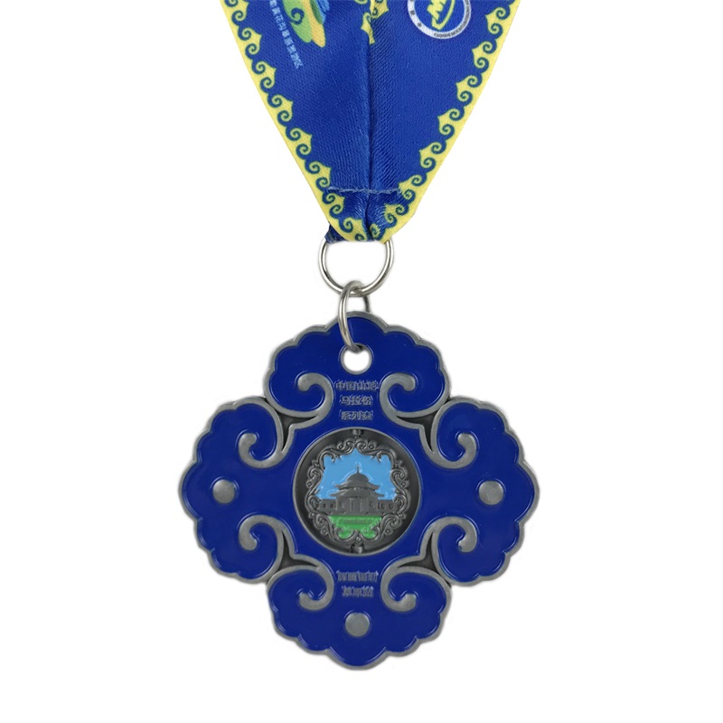 Medalie de rulare metalică personalizată de calitate excelentă pentru medalioni de email moale maraton pentru a fi moale