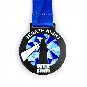 Forma personalizată a metalului Circle Medalii de smalț de design în relief