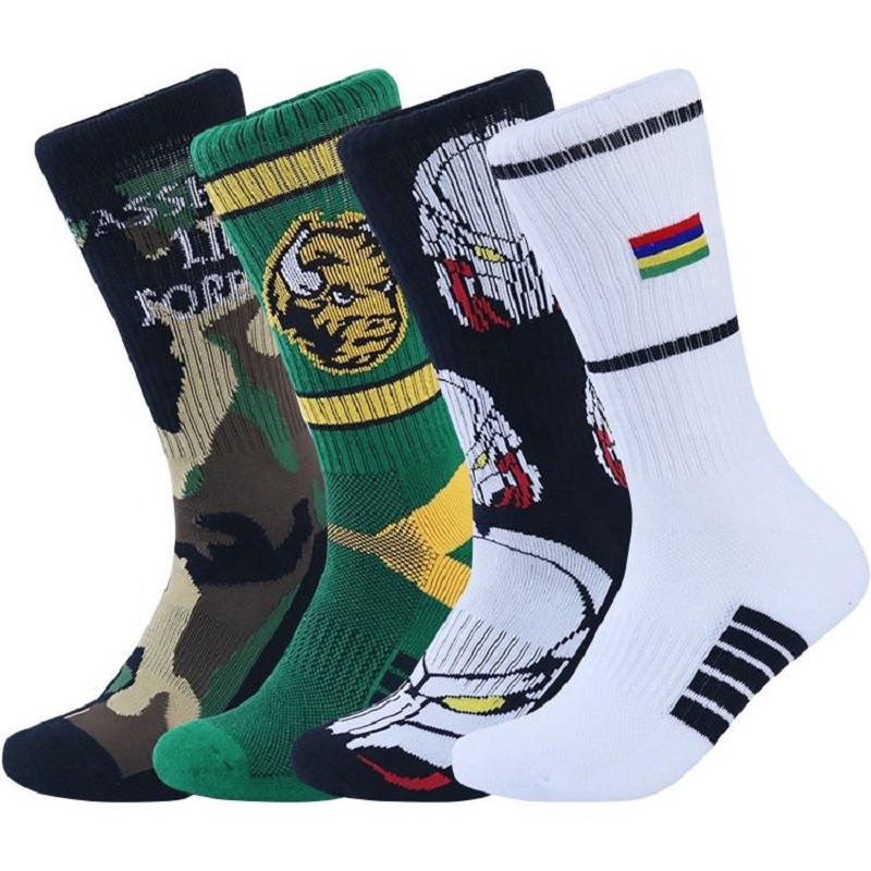 Jacquard Logo Logo Tube Sock Basketball Elites Men Crew Sports Ciclism Șosete