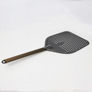 Mâner detașabil dur anodizat 12ich 13inch 14inch 16inch pizza perforată din aluminiu pizza pizza pizza pizza spatula
