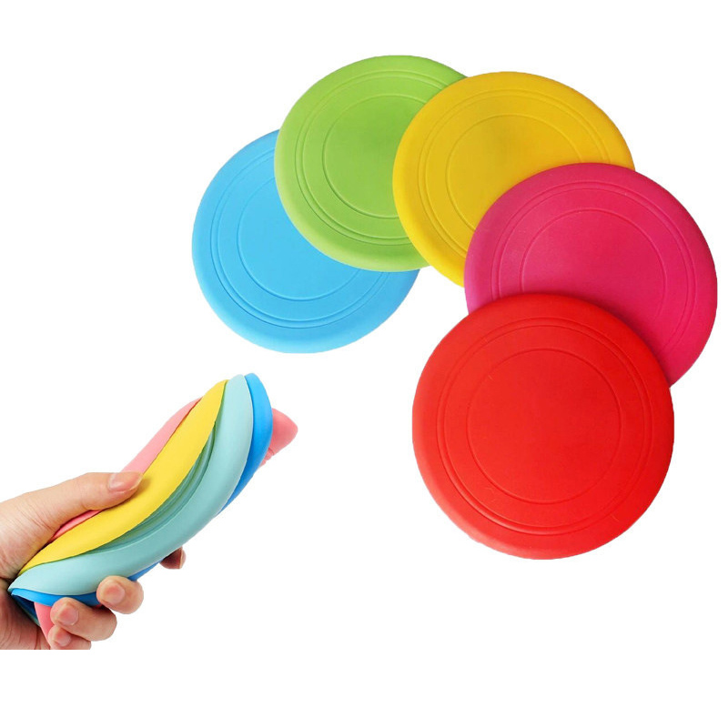 DISC DISC DISC DISC Silicon Puppy Flyer Jucărie moale Dog Floating Faropator Indestructibil React Faster Antrenament Jucării Interactive pentru mici Puppy Puppy Sport în aer liber Jucării sportive