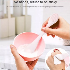 Silicon Mask Applicator Mask Skincare Perie de curățare facială perie de curățare a loțiunii dublei loțiune de spatula pentru machiaj, fundație, cremă, loțiune, hidratant, gel, exfoliator, mască de lut