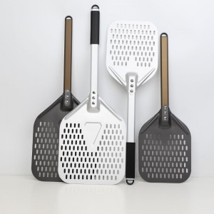 Mâner detașabil din aluminiu anodizat 8inch 10inch perforat aluminiu Pizza Peel Lopată Pizza Spatulă Pizza Paddle Cuptor Accesorii