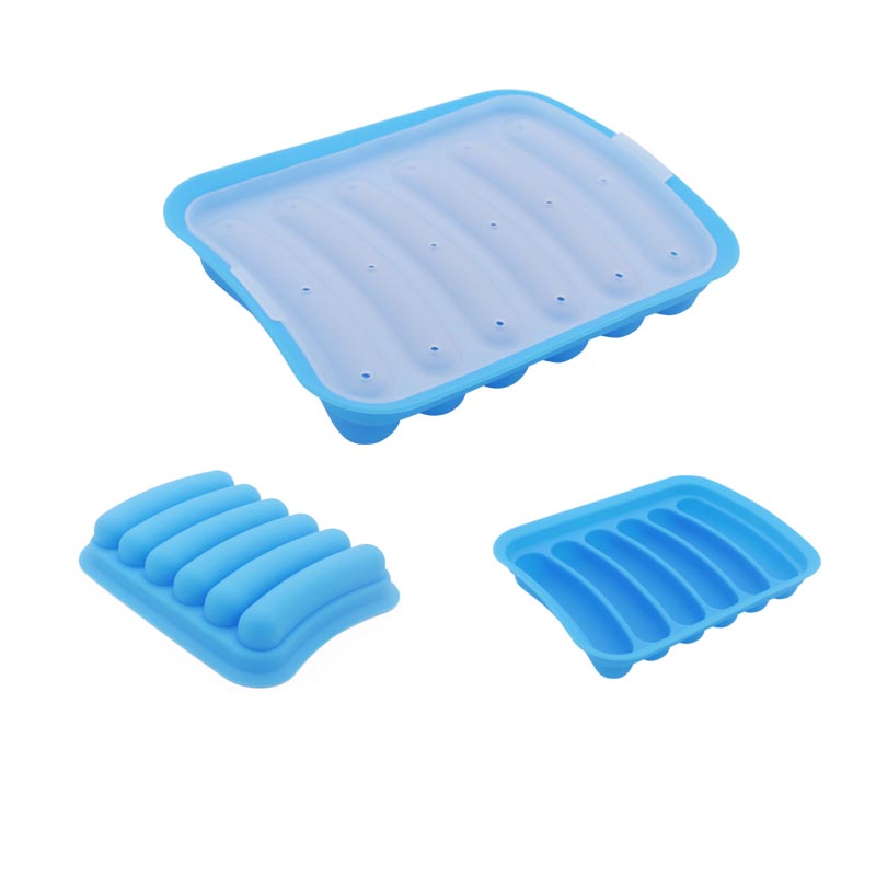 Molde de cârnați din silicon antiaderent pentru câini calzi de casă, hot dog, BPA Free, cuptor și cuptor cu microunde sigure