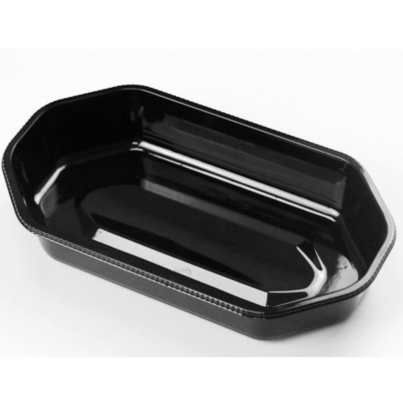 Tava de fructe colorate fără capac 225*120*40 mm HGF-2313 Transparent/negru