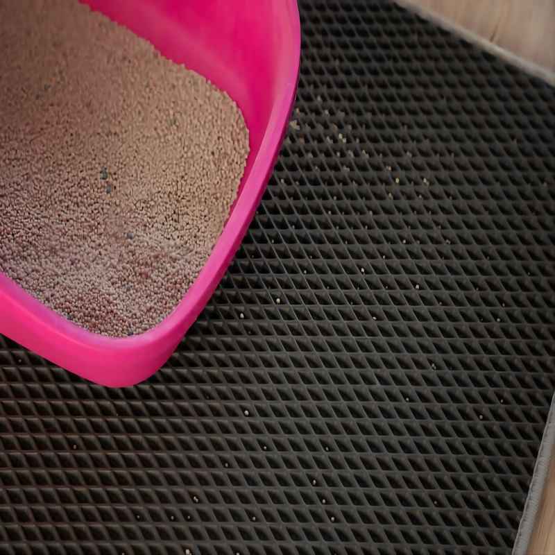 Mat de gunoaie pentru pisici cu dublu strat pentru animale de companie impermeabil