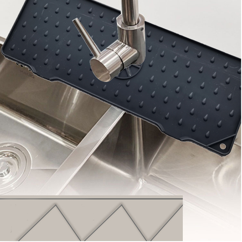 Chiuvetă de bucătărie Silicon Robinet Mat, Robinet Chiuvetă Splash Guard – Chiuvetă de scurgere Mat spate robinet, Cauciuc picurare Splash Guard Uscat pentru bucătărie și baie Blat protectie