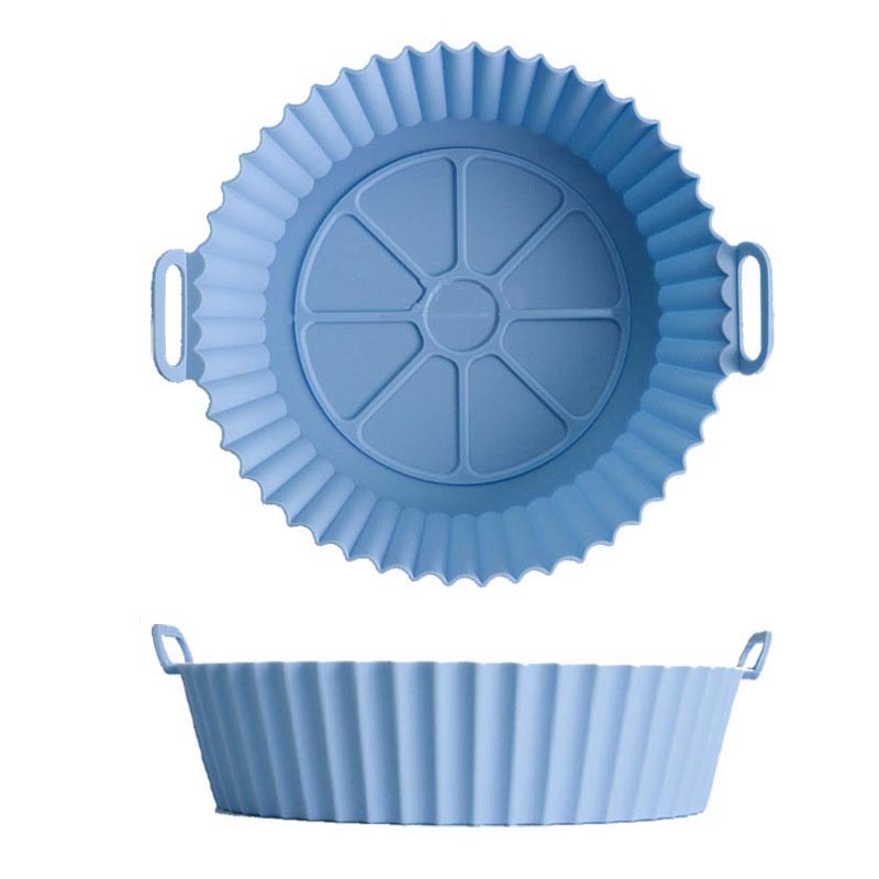 Tigaie din silicon cu friteuză, coș de friteuză de aer 8,5 inci, accesorii cu friteuze de aer alimentar, garnituri de friteuze reutilizabile, căptușeli de pergament de înlocuire, fără curățenie friteuză de aer