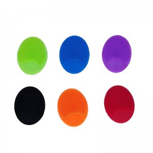 Perie de curățare facială siliconică, perie de curățare facială siliconică ovală perie moale silicon de curățare facială facial exfoliant acnee acnee pore pad capac capac de spălare pentru curățare profundă a pielii de î...