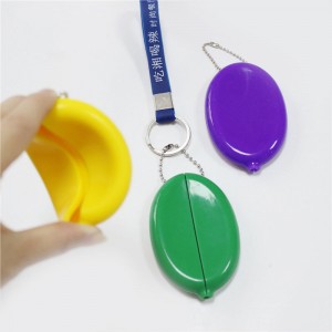 Geanta de monedă cu monedă cu monedă ovală siliconică, geanta pentru bărbați/women \\\\ cu lanț, geantă de silicon de calitate alimentară, ecologică și impermeabilă