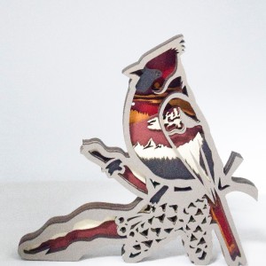 Ornamente de pasăre din lemn 3D