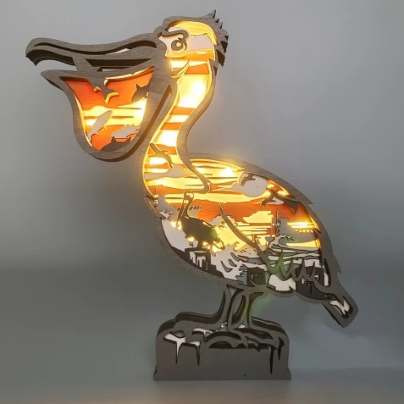 Ornamente de artizanat din lemn 3D pentru păsări