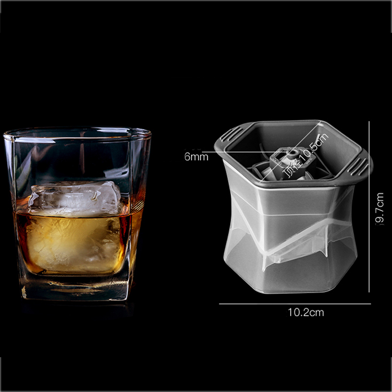 Formele de gheață din silicon reutilizabile și mucegaiuri de gheață artizanale fără BPA/excelent pentru whisky, cocktail-uri, cafea, sifon, matrițe mari de gheață de gheață