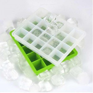 20 de mucegai de cuburi de gheață, tavă de gheață din silicon de calitate alimentară, cocktail băutură cu cub de gheață, ușor de curățat BPA gratuit