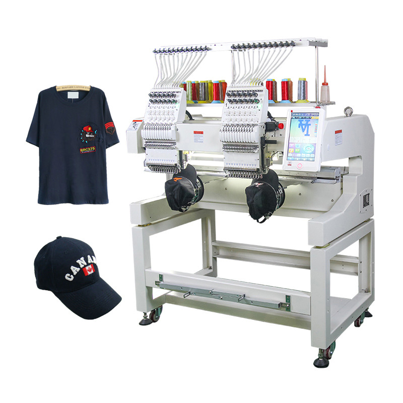 Mașină de broderie de cusut computerizată cu cap dublu