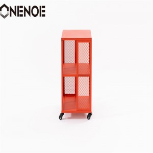 Onenoe Home Mobilier Modern Metal Metal Demovabil Rafturi Dulap Caset Bibliotecă Cabinet Cadru Solid Organizator Dulap de depozitare cu 3 Tier