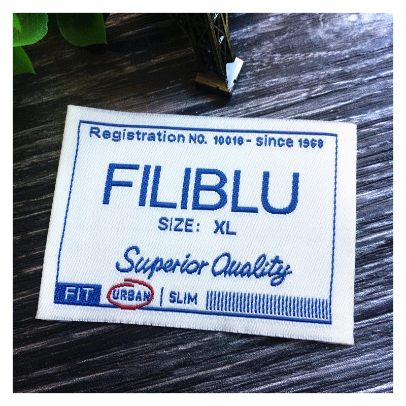 Etichetă de îmbrăcăminte personalizată, marcaj manual de țesătură textilă