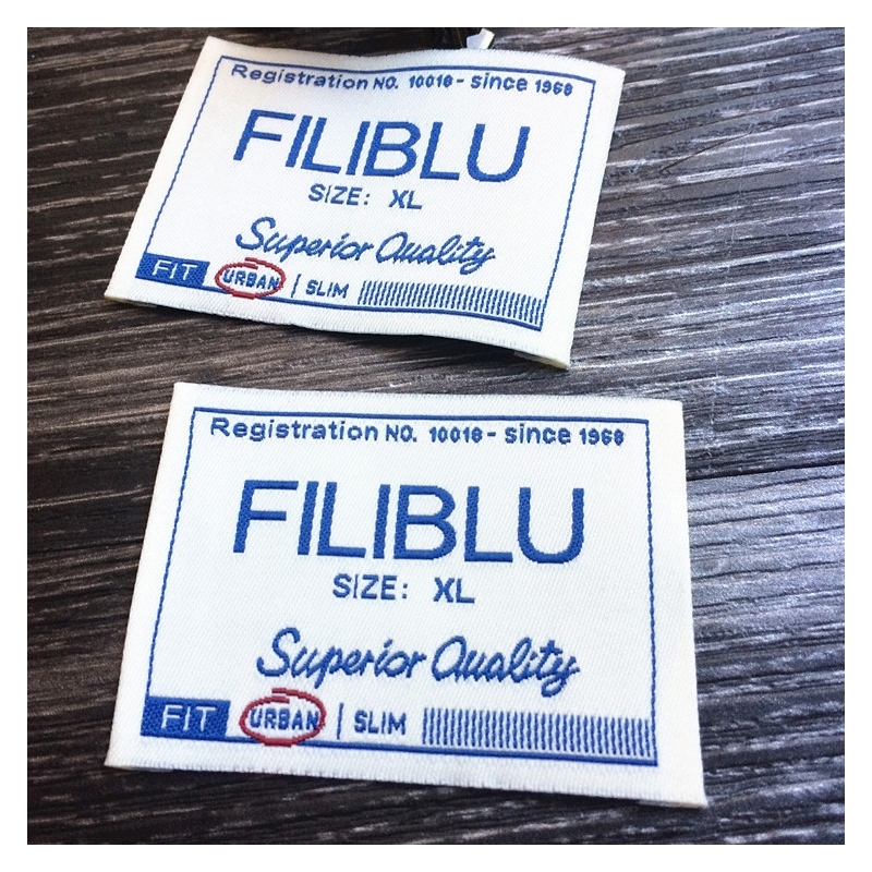 Etichetă de îmbrăcăminte personalizată, marcaj manual de țesătură textilă