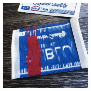 Etichetă de îmbrăcăminte personalizată, marcaj manual de țesătură textilă