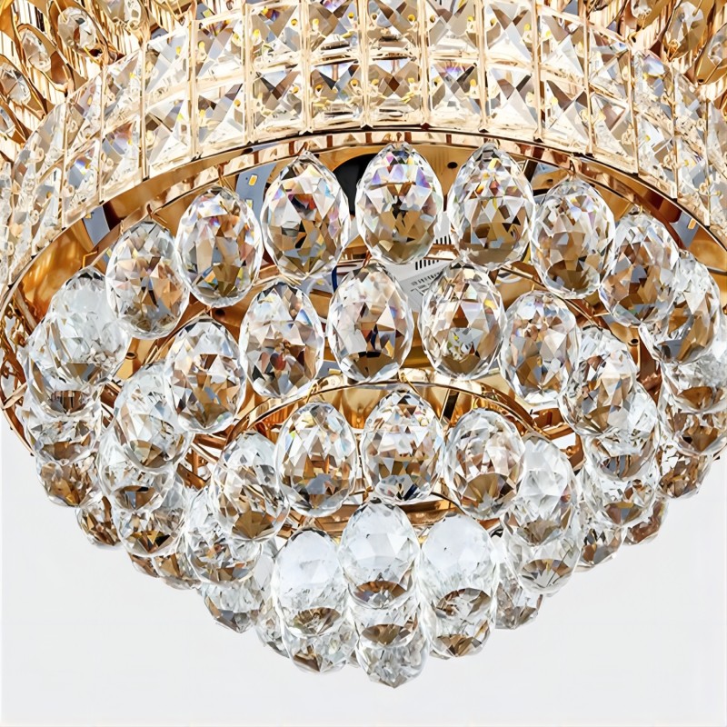 K006 Candelabru ventilator de tavan cu lumina cu telecomanda 42 inch 3 culori cu difuzor cristal fan candelabru