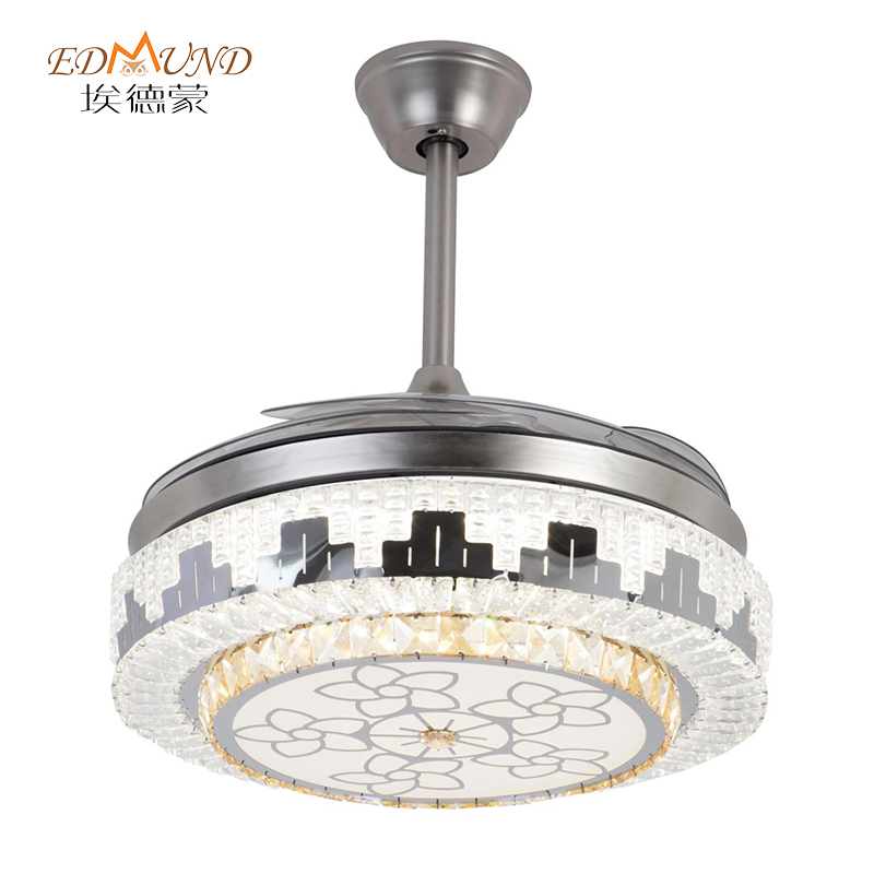 Ventilator de tavan K017 Candelabru cu lumină cu Culoare de 42 inci 3 de la distanță cu candelabrul ventilatorului de cristal de difuzor