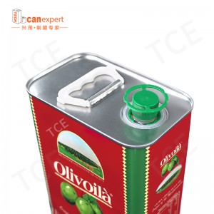 3L Food Grad Dreptuncular Extra Virgin Olive Ulei Can 2 litri/litre dreptunghiul de gătit ulei