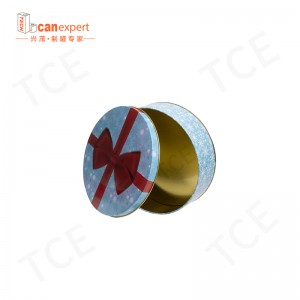 Controlul cu ridicata din aluminiu cutii rotunde lumânare de Crăciun Containere de cadouri metalice pentru depozitare