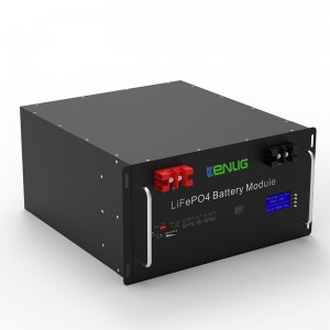 Montat pe raft 48V 100/150 200AH LIFEPO4 Aparate de acasă Stackable RS232/RS485/CAN Comunicare cu încărcare rapidă cu ioni cu ioni cu LCD