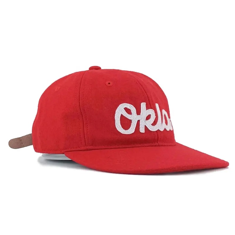 PLAT -BRIM NESTRUCTURAT 6 PANELE PANELE Regustabile CAPA DE BARCĂ CAP CAP BROADERAT Lână personalizată cu 6 panouri Snapback Dad Hat Cap Cap
