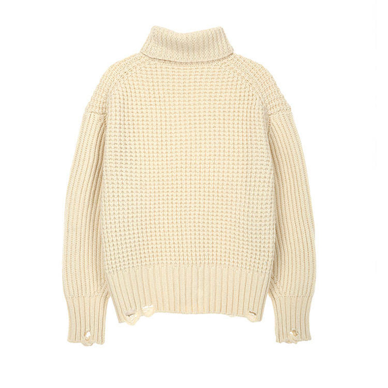 Fabrica de tricoturi fabrică personalizată FOLDA Iarnă Fashion Casual Casual Turtleneck Pulover tricotat cald