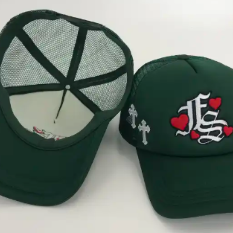 Personalitate populară 3D Brodery Logo Caps Capace de camioane cu plasă din spumă, pălării de camion de poliester curbate, curbate
