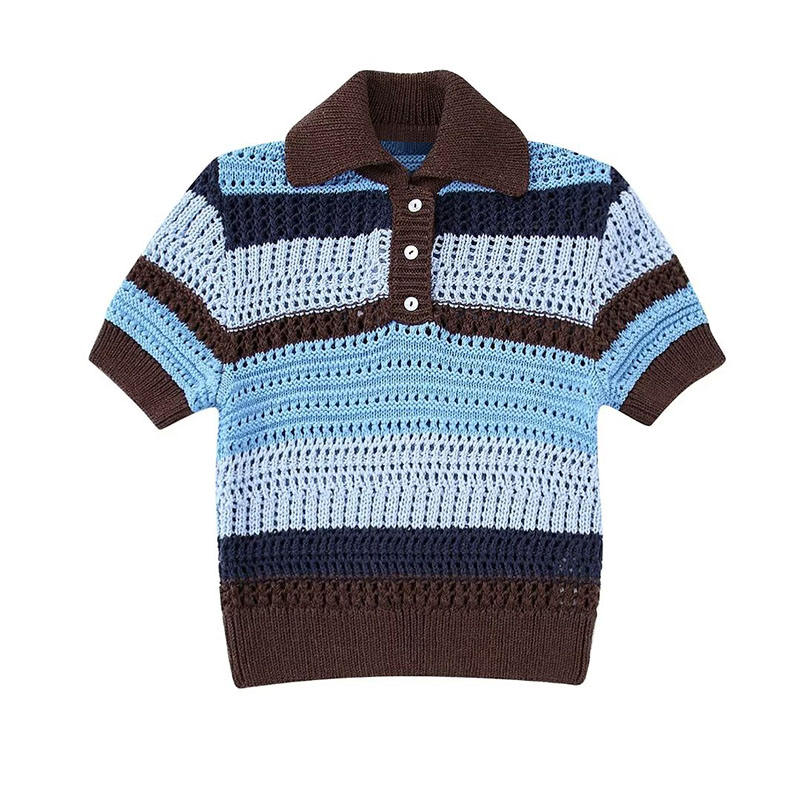 Femei de primăvară de vară moda Jacquard pluul tricotat cu plasă