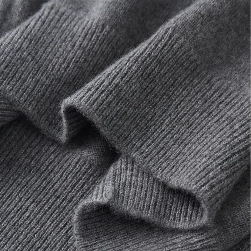 Pulover pur pulover de cașmir pur, jumătate de broaște pulover pulover de toamnă iarnă groasă pulover cald tricot pentru bărbați casual \\
