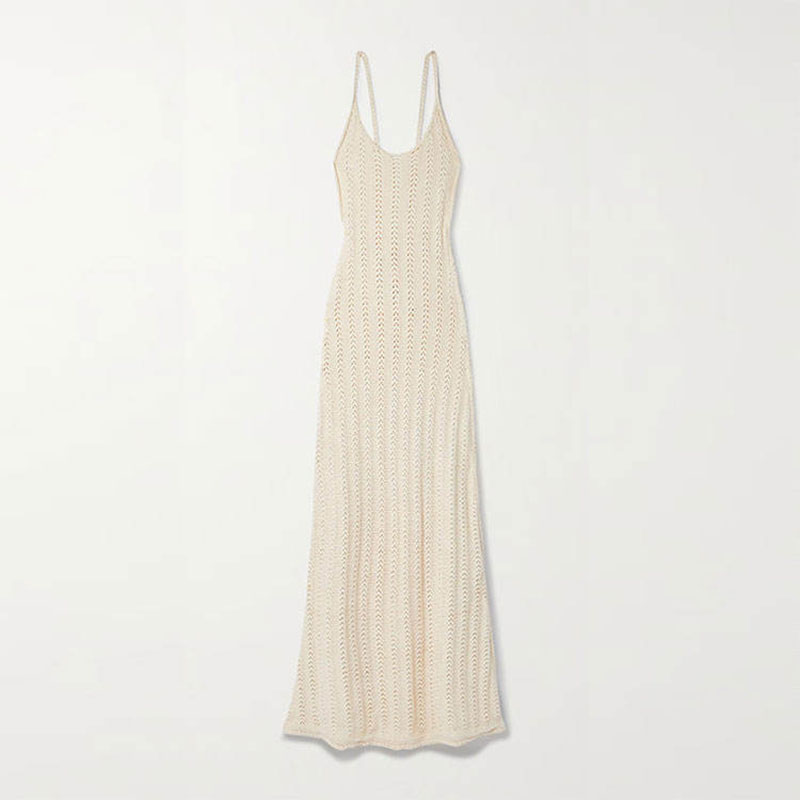 Producători de tricotaje cu gât rotund personalizat, scobită, fără spate, femei sexy, rochie tricotată