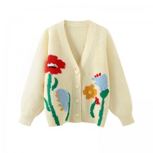 Pulovere pentru femei designer \\\\ Custom de broderi tricotate în v-gât, doamne Jacquard, cardigan, pulover de cardigan pentru femei