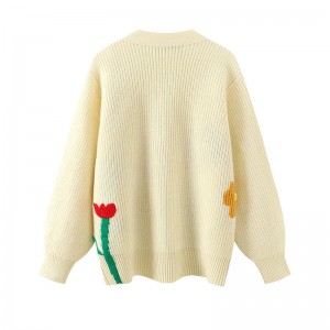 Pulovere pentru femei designer \\\\ Custom de broderi tricotate în v-gât, doamne Jacquard, cardigan, pulover de cardigan pentru femei