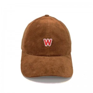 Pălărie personalizată personalizată brodată de corduroy cu curea din piele, Corduroy Snapback Hat/cap cu ridicata cu curea din piele, Corduroy Snapback Hat/cap cu ridicata