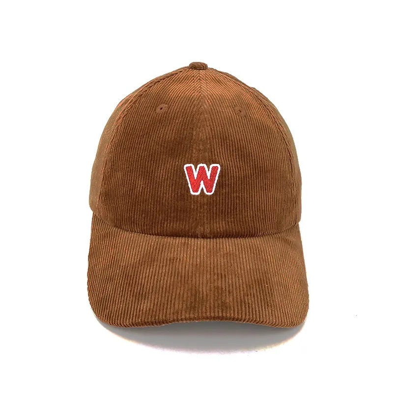 Pălărie personalizată personalizată brodată de corduroy cu curea din piele, Corduroy Snapback Hat/cap cu ridicata cu curea din piele, Corduroy Snapback Hat/cap cu ridicata