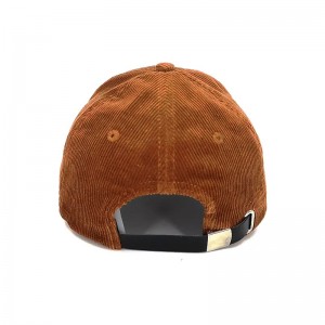 Pălărie personalizată personalizată brodată de corduroy cu curea din piele, Corduroy Snapback Hat/cap cu ridicata cu curea din piele, Corduroy Snapback Hat/cap cu ridicata