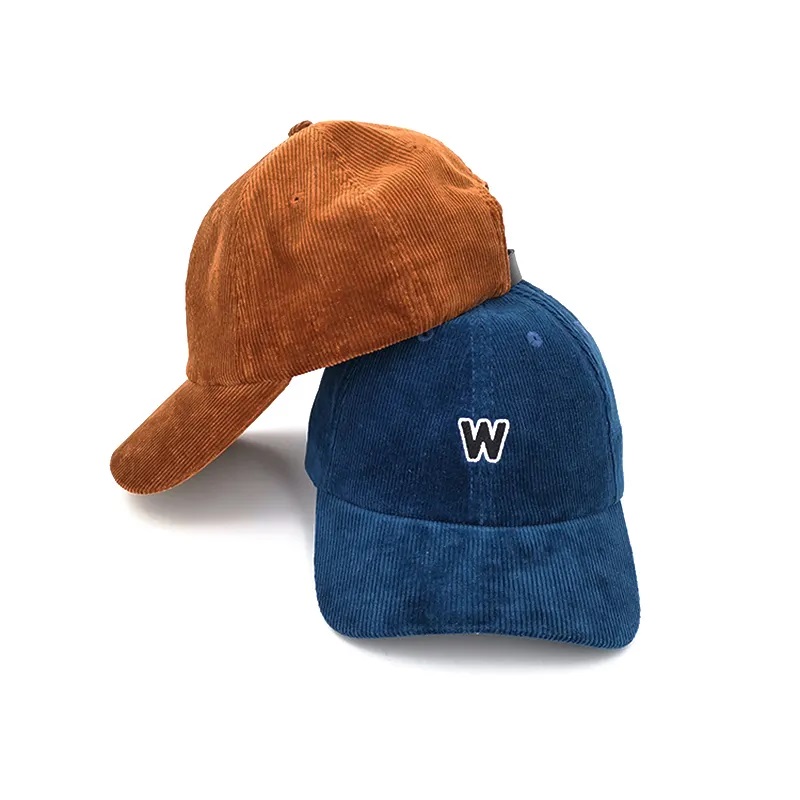 Pălărie personalizată personalizată brodată de corduroy cu curea din piele, Corduroy Snapback Hat/cap cu ridicata cu curea din piele, Corduroy Snapback Hat/cap cu ridicata