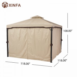 10 \\\\ \'x 10 \\\\\' Block Block Sun Shade Canopy, cort impermeabil, foișor în aer liber cu perdele